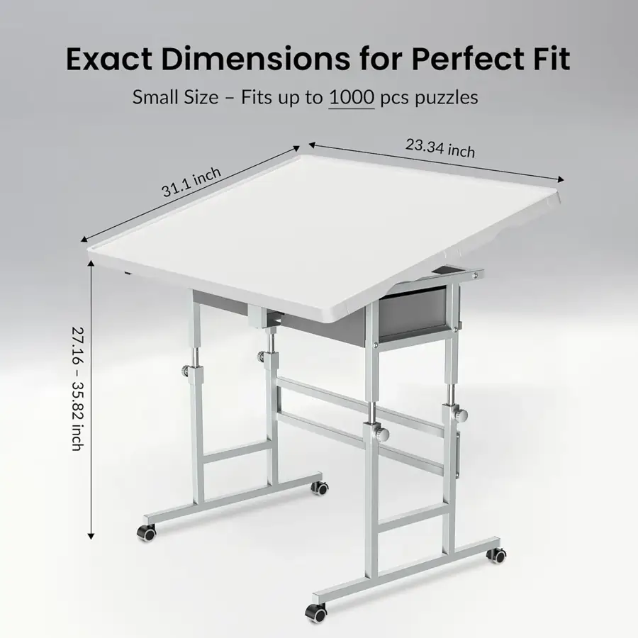 ALL4JIG Lightweight Adjustable Puzzle Tables supporting view 2