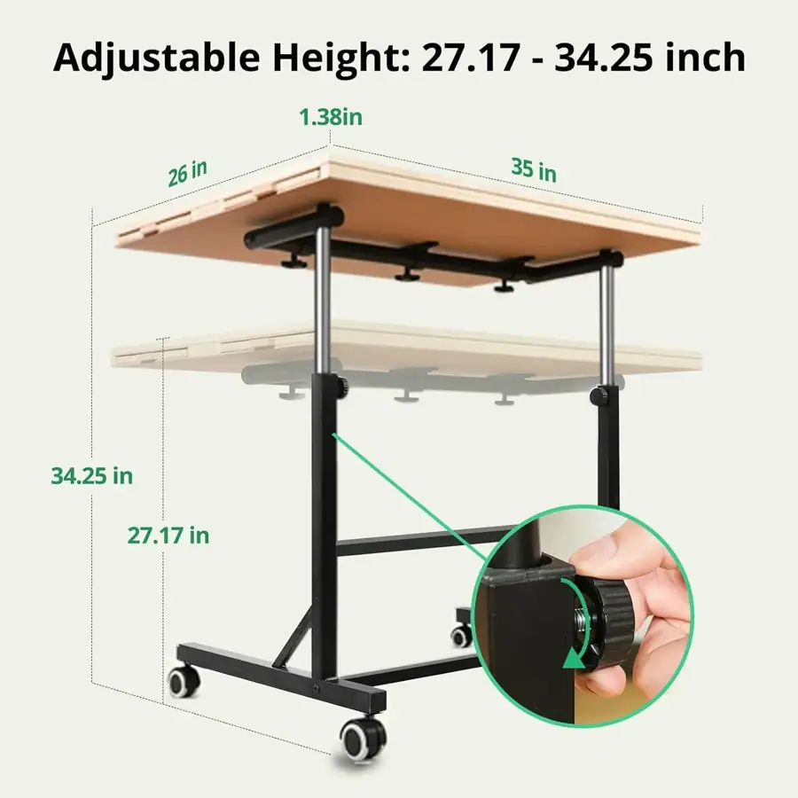 ALL4JIG Puzzle Tables with Legs and Wheels supporting view 2