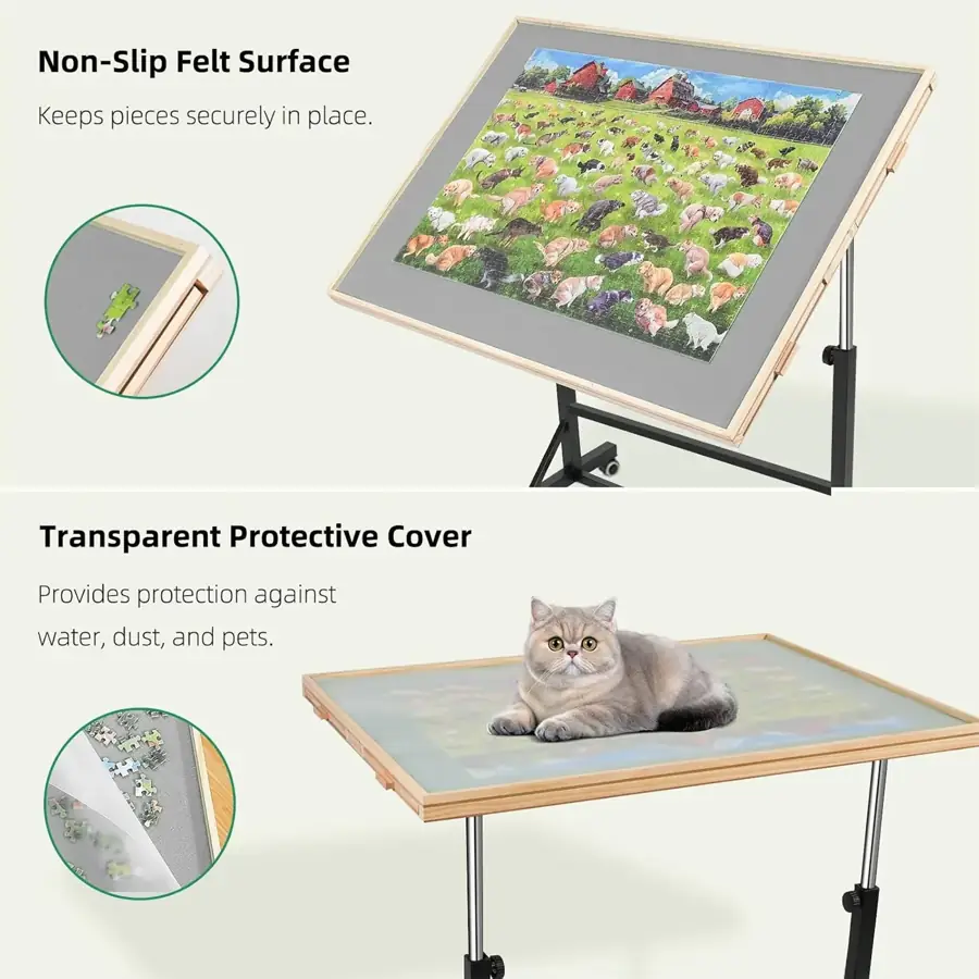 ALL4JIG Puzzle Tables with Legs and Wheels supporting view 5